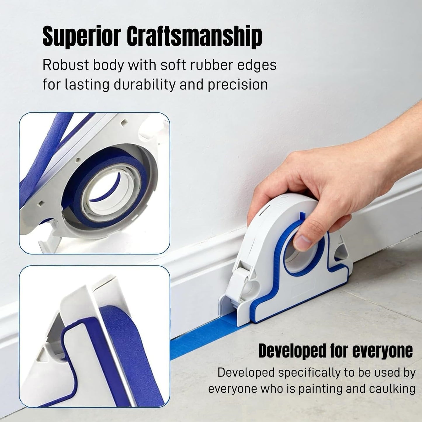 Painters Tape Applicator – One-Hand Masking, 5X Faster, Corner & Isolation Attachments