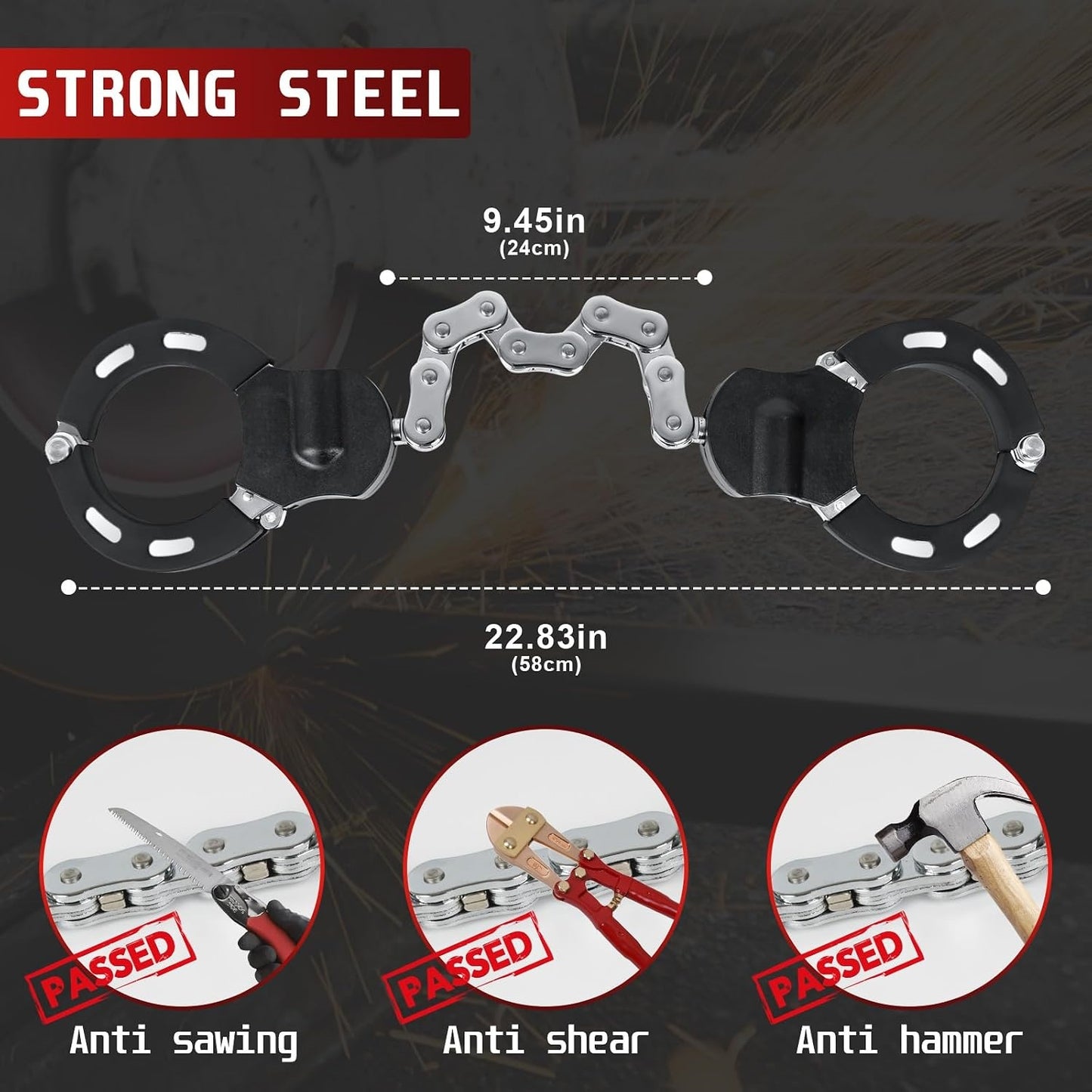 Heavy-Duty Handcuff Lock for E-Scooters, Bikes & Motorbikes