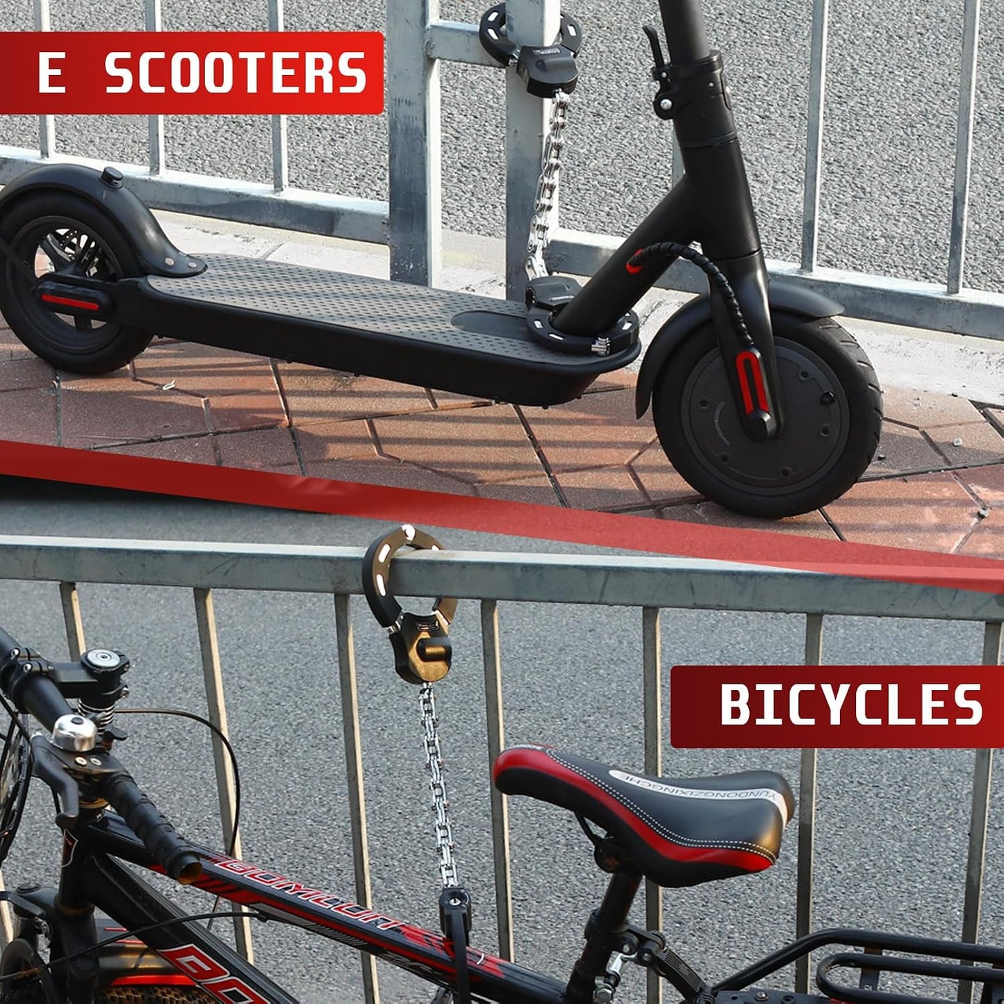 Heavy-Duty Handcuff Lock for E-Scooters, Bikes & Motorbikes