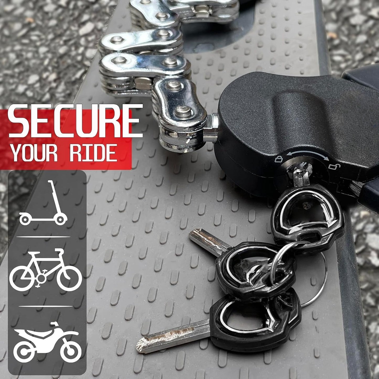 Heavy-Duty Handcuff Lock for E-Scooters, Bikes & Motorbikes