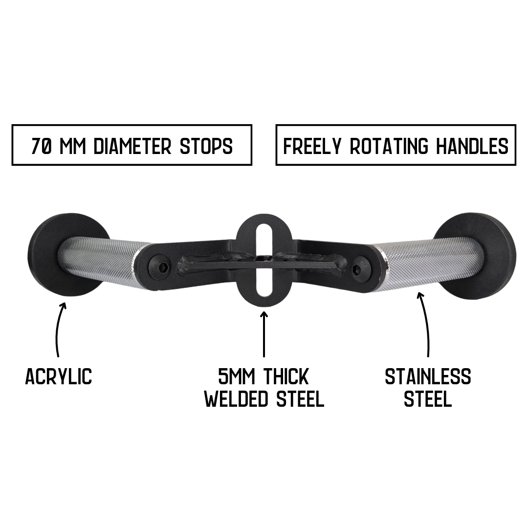 W Grip – Stainless Steel Cable Attachment with 45° Angled Handles