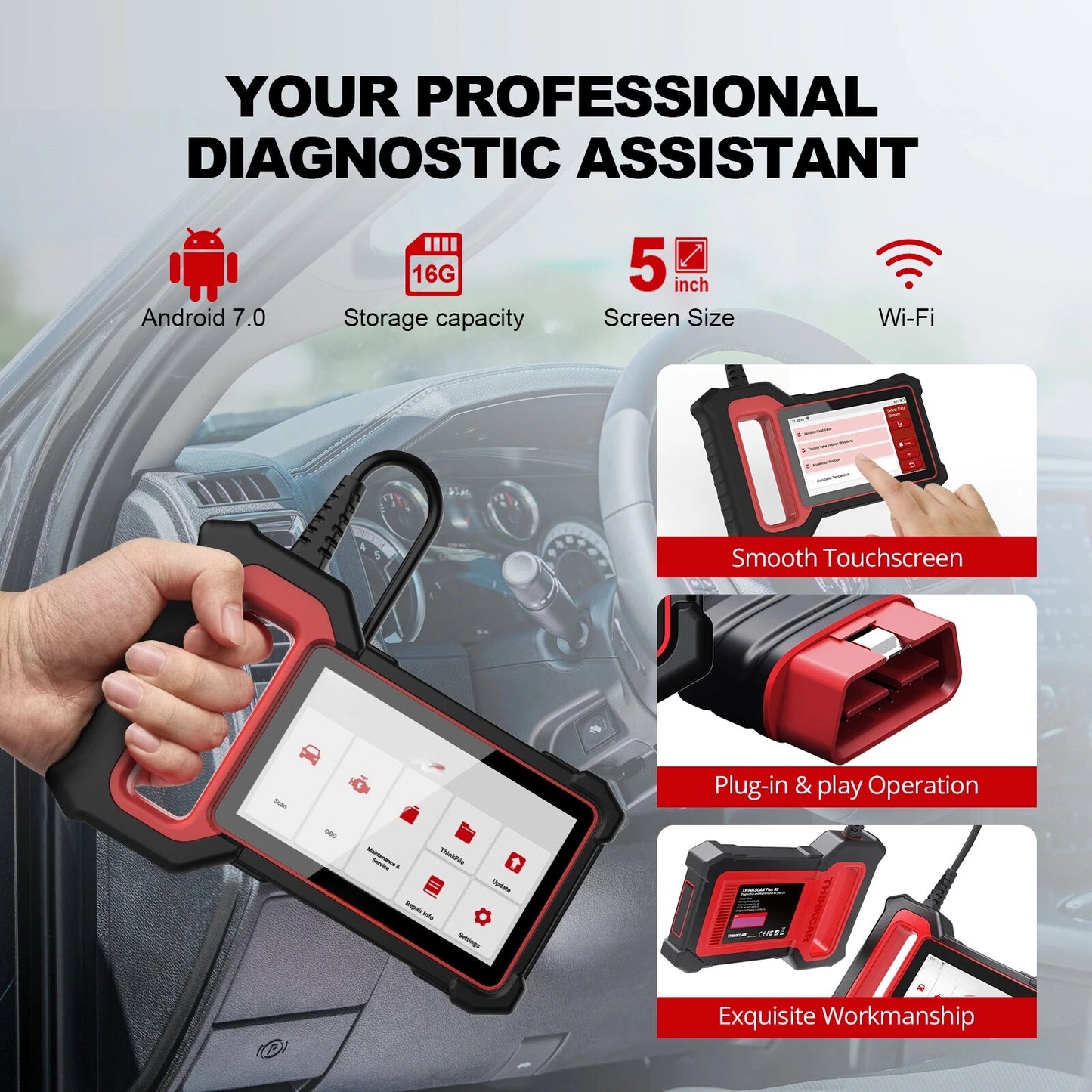 Full-System OBD2 Scanner with Bi-Directional Control & Live Data – 2026 Model